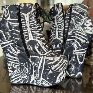 Jeffrey Campbell x blackmilk bone machine limited edition rare size 10